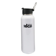 Outdoor Activity Stainless Steel Vacuum Bottle Flip Cap Glossy White, Matte Black, Sliver 1200ml, 500ml